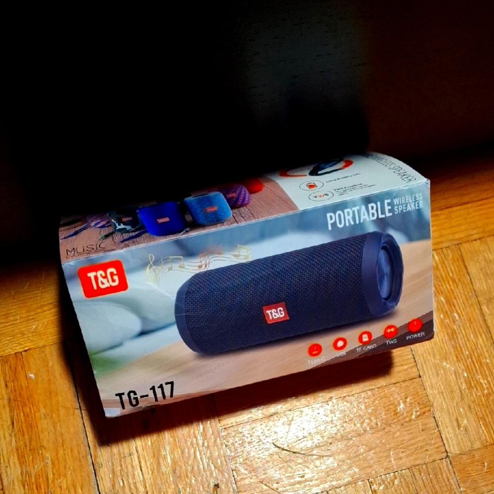 T&G Black Portable Wireless Speaker